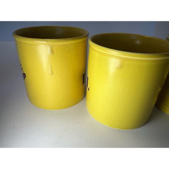Vintage Kiln Craft Ceramic Herb Storage Canisters, MCM, Decorative, Yellow/Brown - Picture 5 of 9